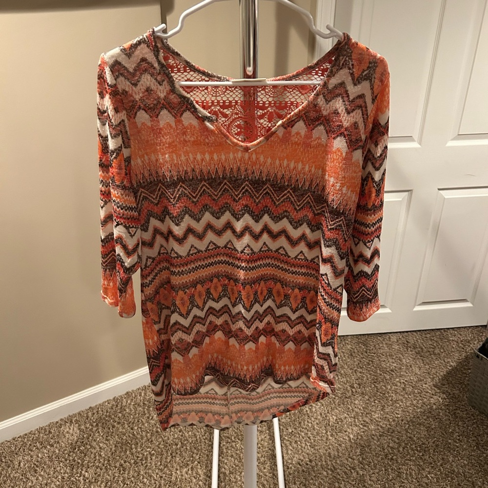 Women's Multicolor Chevron Top